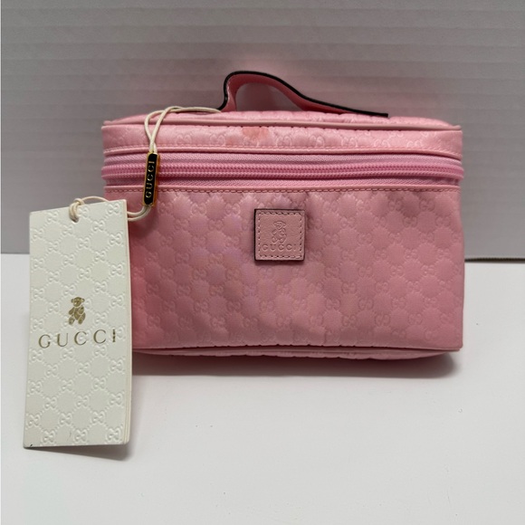 Gucci Kids Pink GG Nylon Vanity Bag - Picture 1 of 11